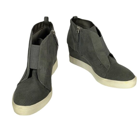 MIA Grey Wedge Bootie Women’s Size 9.5 Medium Pre-Owned - Picture 3 of 10